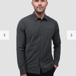Into the AM dark grey size XL men’s button down shirt. Brand new, never worn.